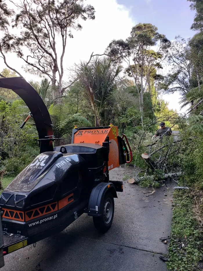 Pronar wood chipper on site